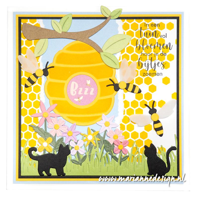 CR1680 Metal Die Marianne Design - CrafTables - Bees by Marleen