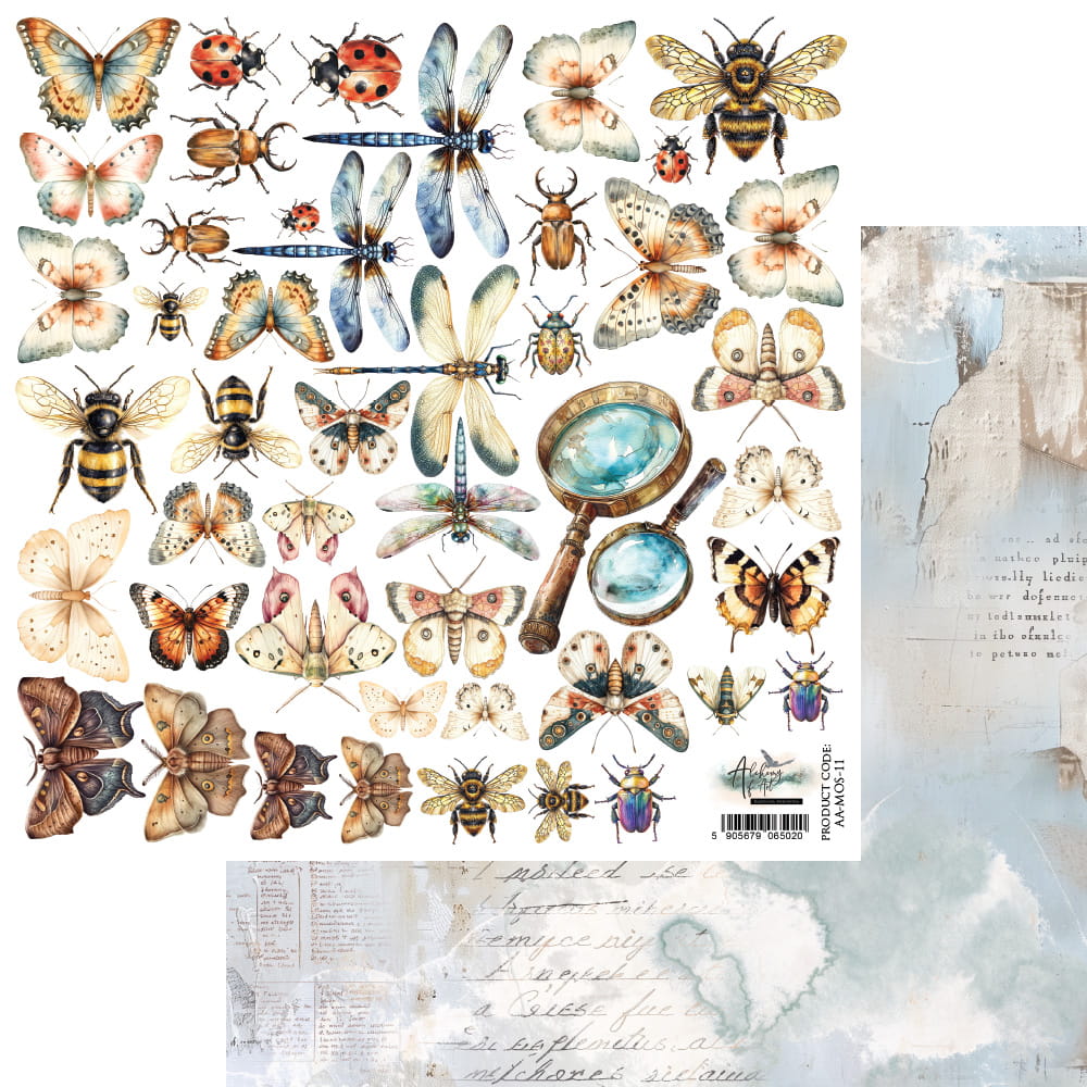 AA-MOS-11 Alchemy of Art - Elements for self-cutting out 12x12" Memories of spring