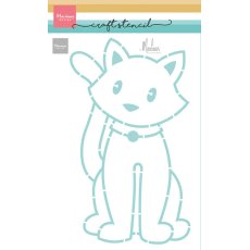 PS8179 Marianne Design  -Sitting Cat by Marleen