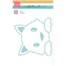 PS8180 Marianne Design - Mask stencil - Cat by Marleen