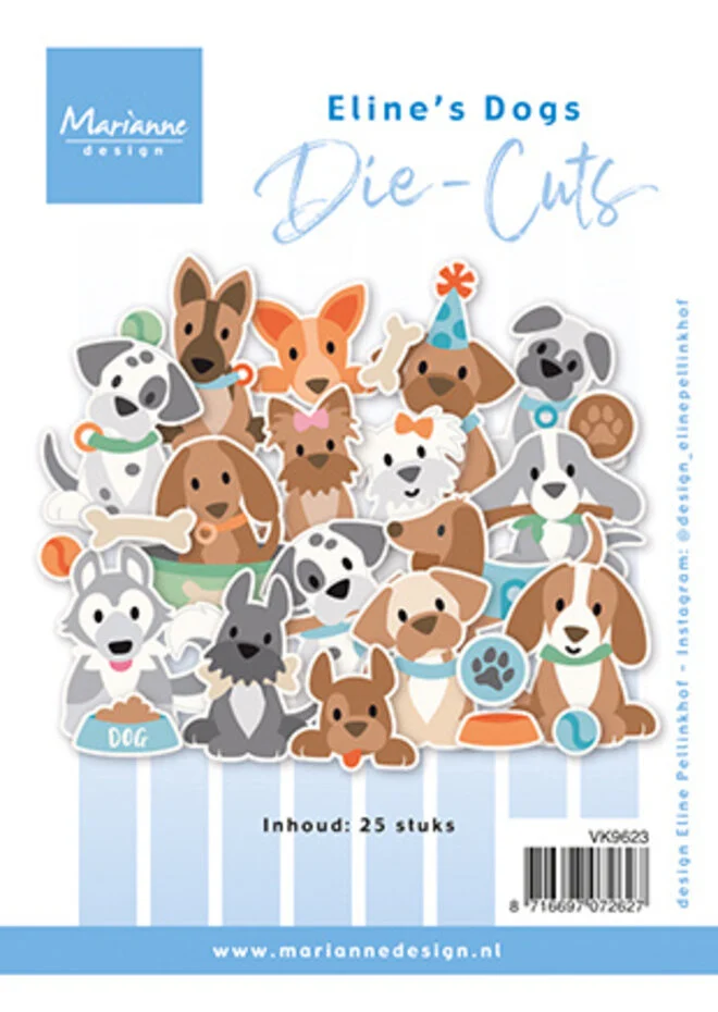 VK9623 Die-cuts Marianne Design -Eline's Dogs