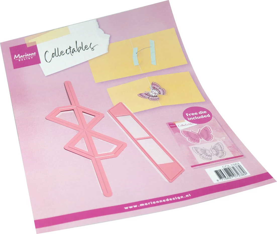 COL1563 Dies Marianne Design Collectables- Pop & Twist Butterfly + COL1317 gratis