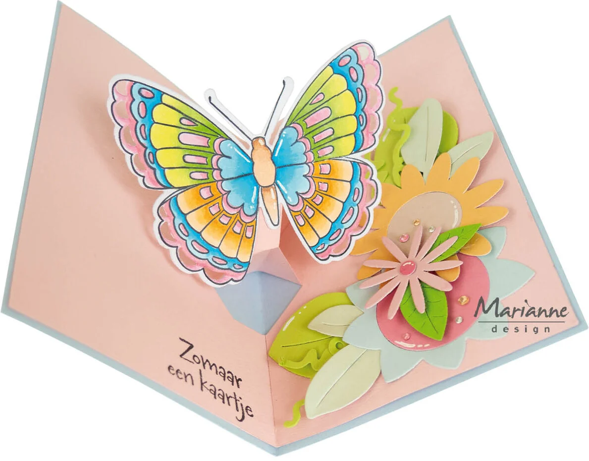 COL1563 Dies Marianne Design Collectables- Pop & Twist Butterfly + COL1317 gratis