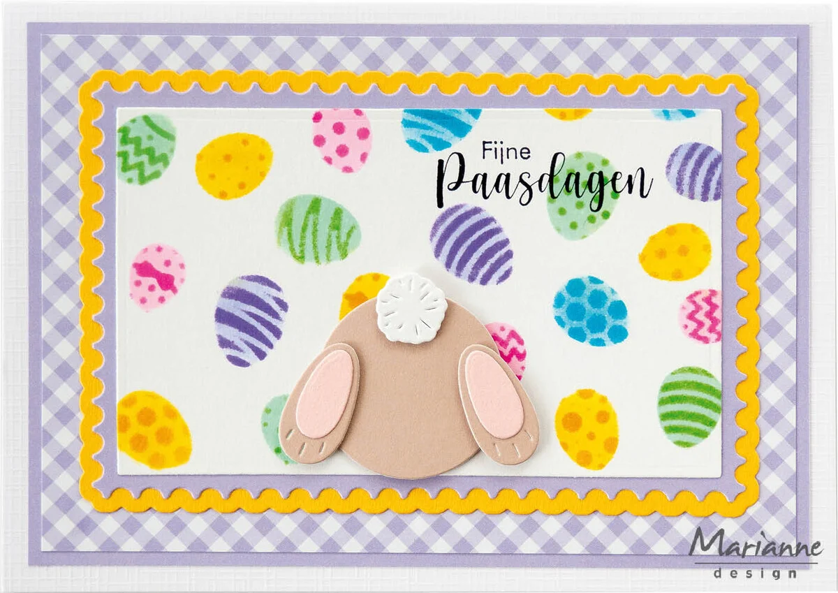 LR0899 Metal Die Marianne Design Creatables - Bunny Pompom
