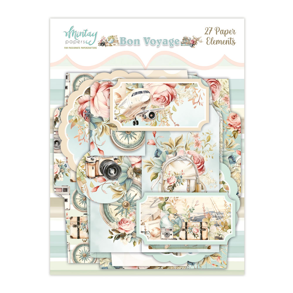 MT-BON-LSCE BON VOYAGE Paper Envelopes and Tags - MINTAY - die cuts