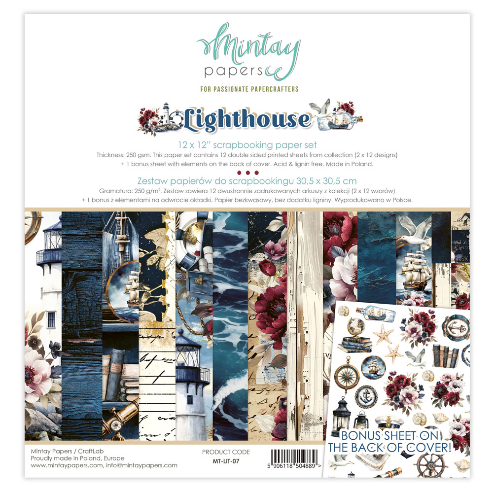 MT-LIT-07 LIGHTHOUSE - paper set 30.5x30.5cm