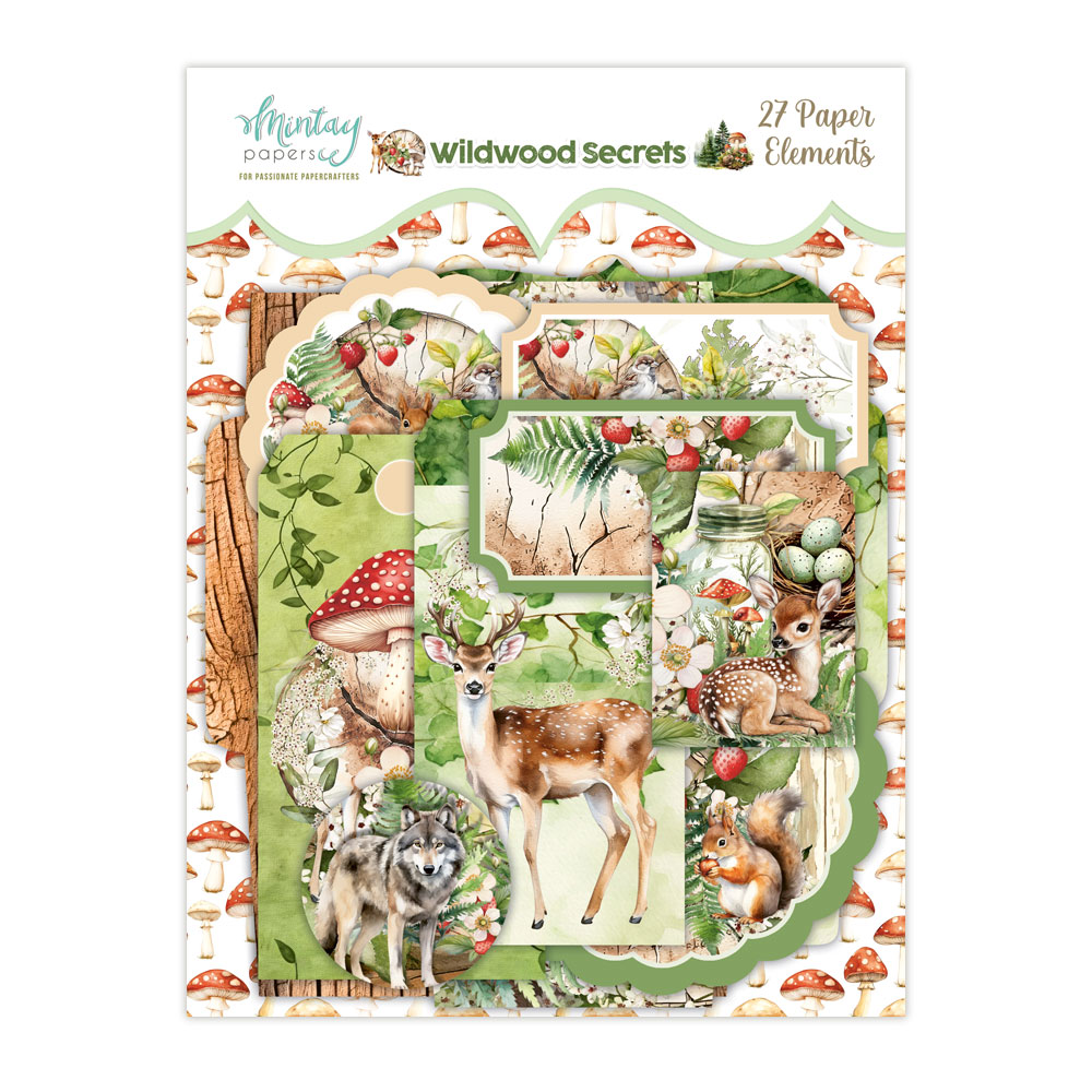 MT-WIS-LSCE WILDWOOD SECRETS Paper Envelopes and Tags - MINTAY - die cuts