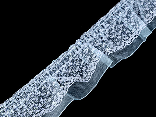 550100-3 Lace Ruffle Trimming, Double, width 40 mm