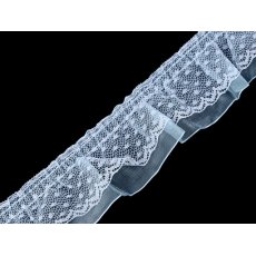 550100-3  Lace Ruffle Trimming, Double, width 40 mm 