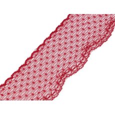 550166  Koronka syntetyczna szerokość 60 mm 1 biały - 1m