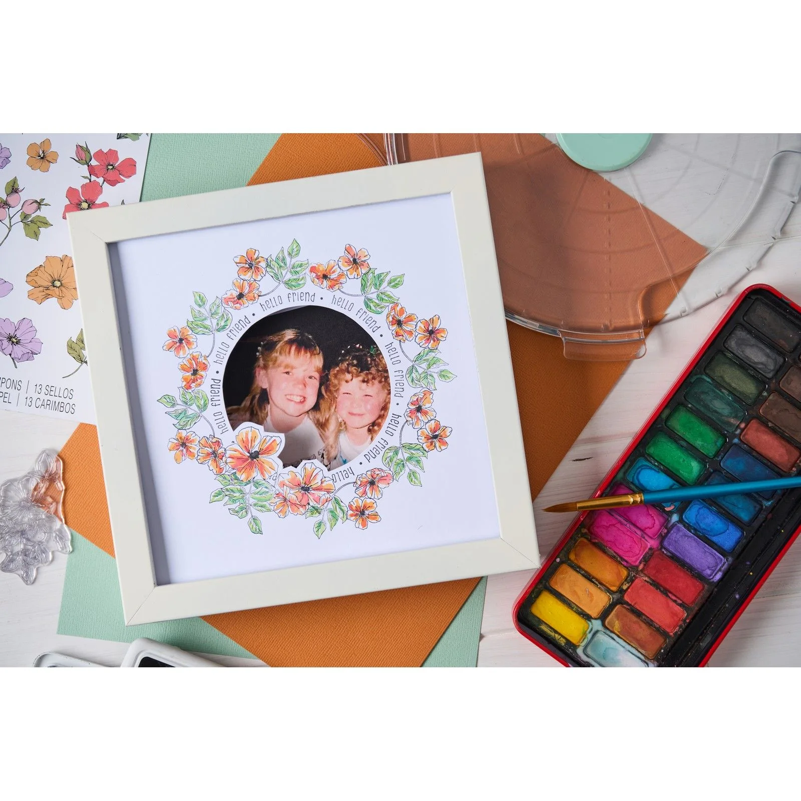 666870 Sizzix • Clear Stamps Set 13pcs Wildflower Botanicals