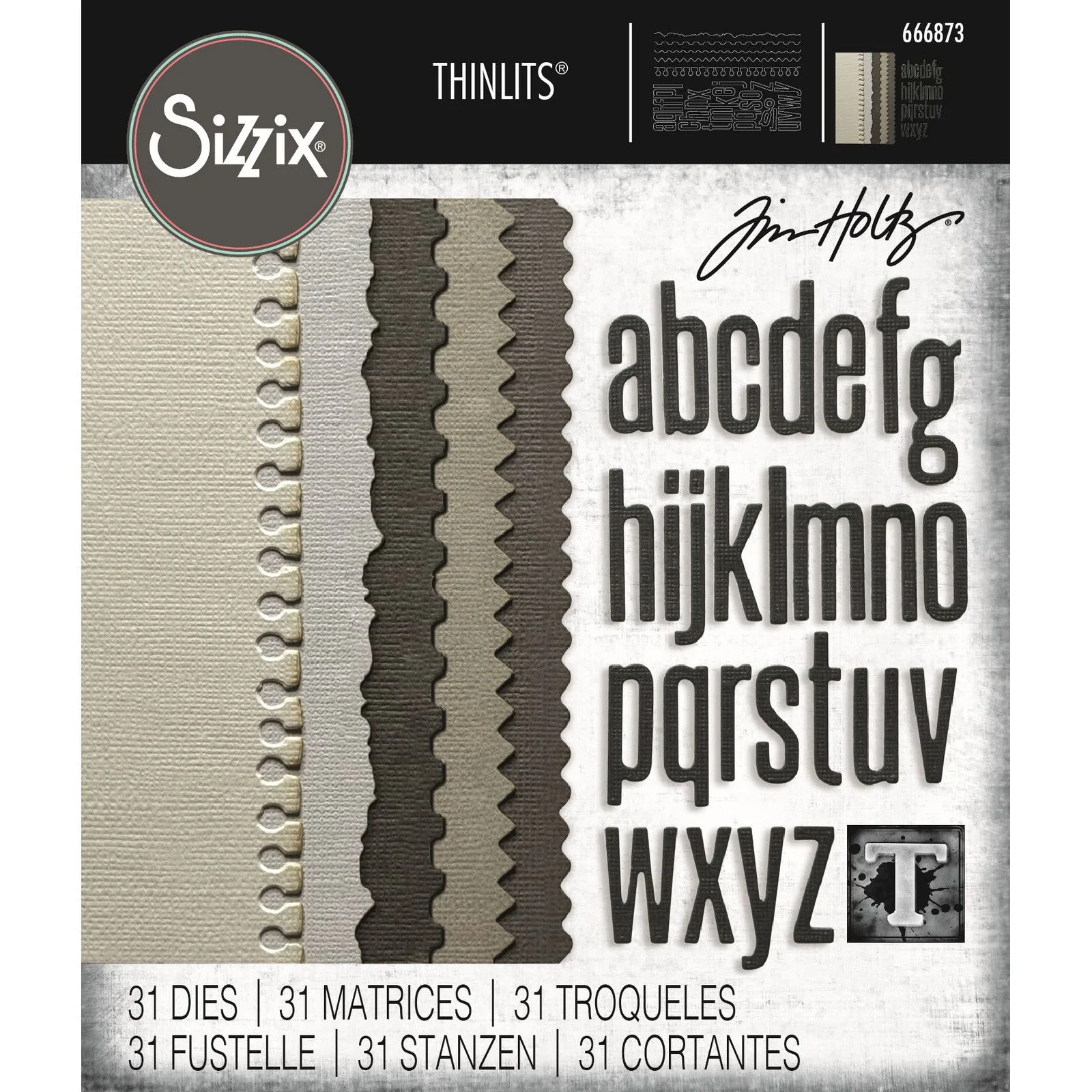 666873 Cutting dies Sizzix • Thinlits 31pcs Die Set Vault Edges by Tim Holtz