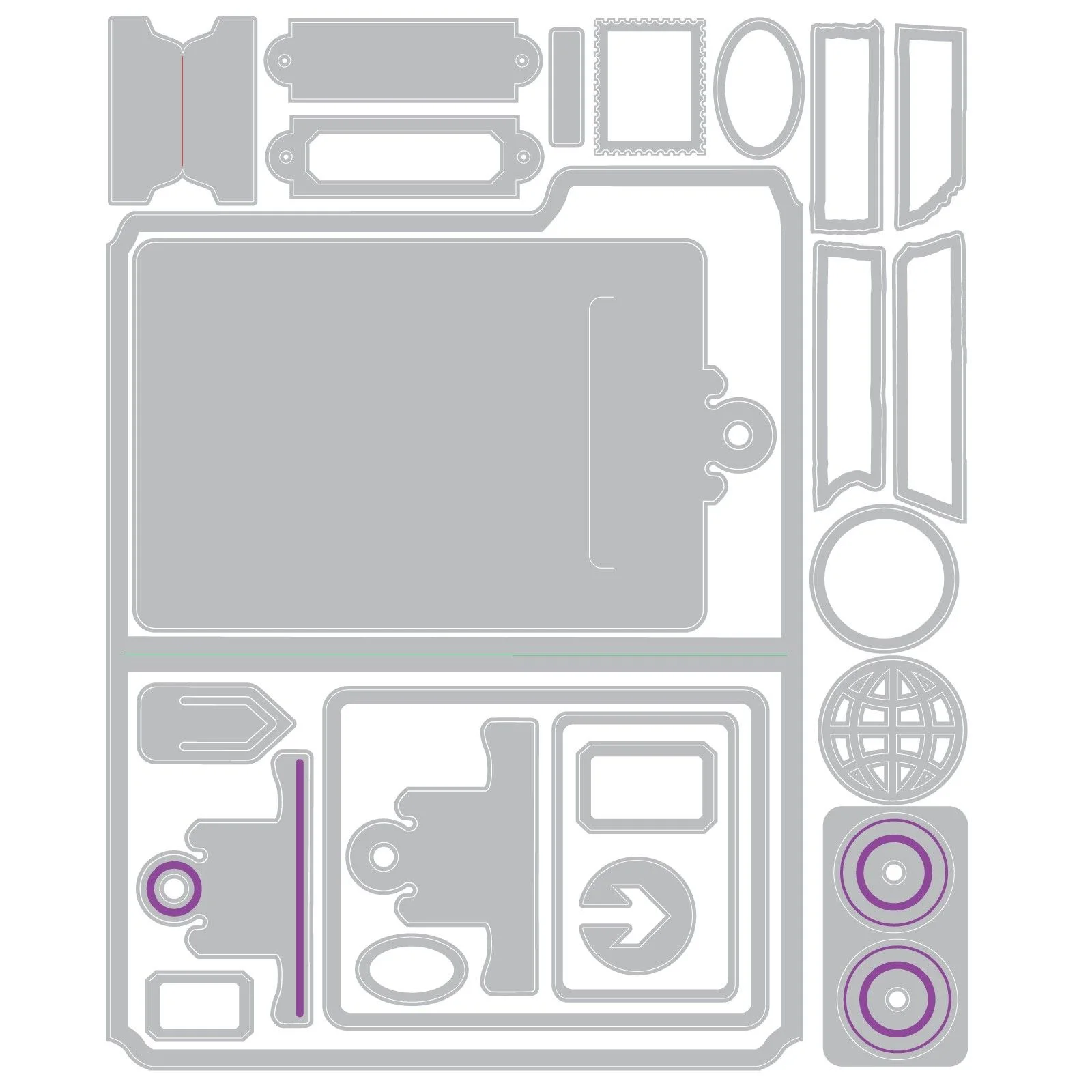 666876 Cutting dies Sizzix • Thinlits 24pcs Die Set Vault Noteworthy by Tim Holtz