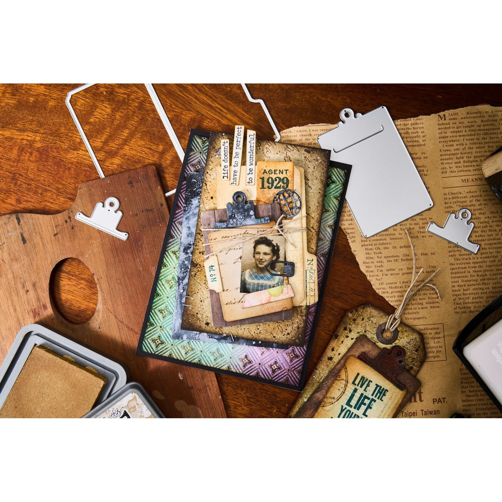 666876 Cutting dies Sizzix • Thinlits 24pcs Die Set Vault Noteworthy by Tim Holtz