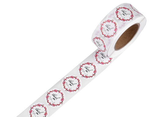 880391-4 Thank You Round Gift Tag Stickers Ø25 mm