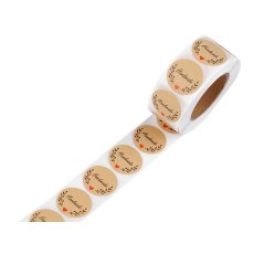 880391-5 Handmade Round Gift Tag Stickers Ø25 mm
