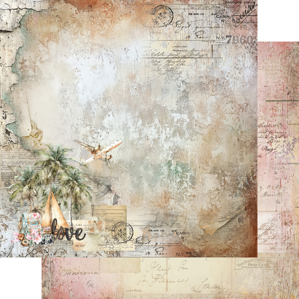 AA-MFTT-12 Alchemy of Art - 6x6'' - A SET OF PAPERS Memories from the trip