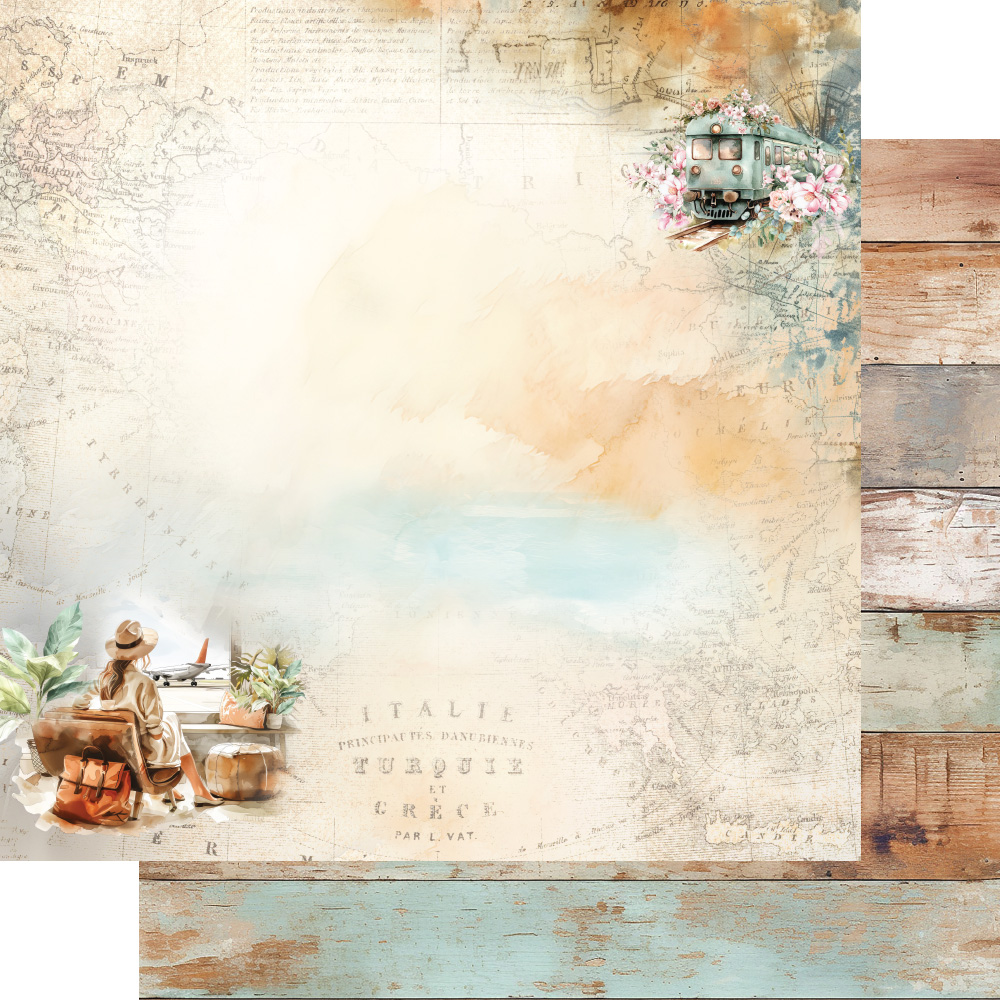 AA-MFTT-08 Alchemy of Art - 8x8'' - A SET OF PAPERS 20,3x20,3cm -Memories from the trip