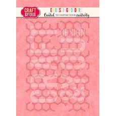 CFE-001 Embossing Folder A6 Honeycomb Background