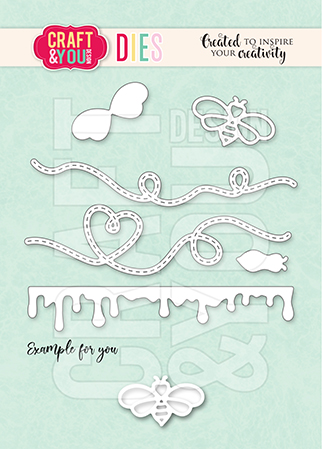 CW342 Cutting Die - Bee Honey Set - Craft&You Design