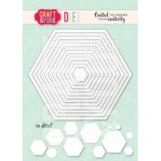 CW343 Cutting Die -Hexagon Base Set  - Craft&You Design