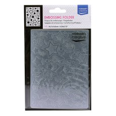 100605-002  Vaessen Creative • Embossing Folder 10,7x14,6cm- Big & Small Stars