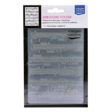 100605-003  Vaessen Creative • Embossing Folder 10,7x14,6cm- Sheet Music