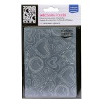 100605-010 Vaessen Creative • Embossing Folder 10,7x14,6cm-Layered Hearts