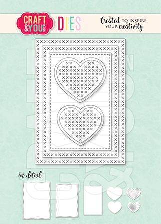 CW345 Cutting Die - ATC Cross Stiches - Craft&You Design