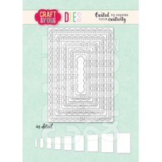 CW349 Cutting Die -Rectangles Base Decorative Stiches - Craft&You Design