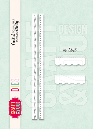 CW350 Cutting Die - Small Borders Decorative Stiches- Craft&You Design