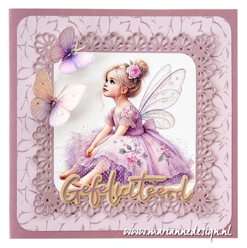 FB2501 one side paper A4 Marianne Design-Sweet Fairies - by Fairybells