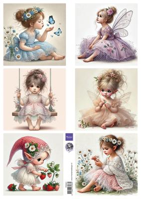 FB2501 one side paper A4 Marianne Design-Sweet Fairies - by Fairybells