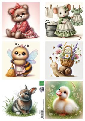 FB2502 one side paper A4 Marianne Design-Cute Animals - by Fairybells