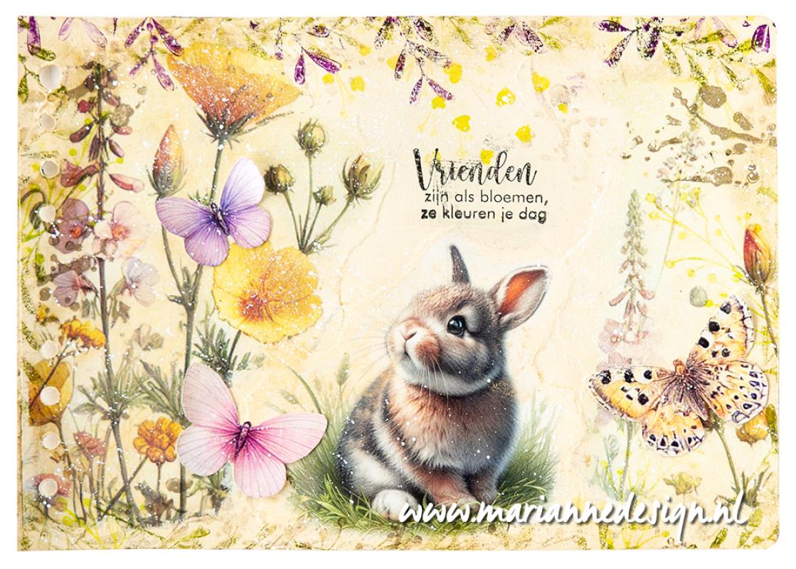FB2503 12 x one side paper A4 Marianne Design-Art Journaling set - by Fairybells