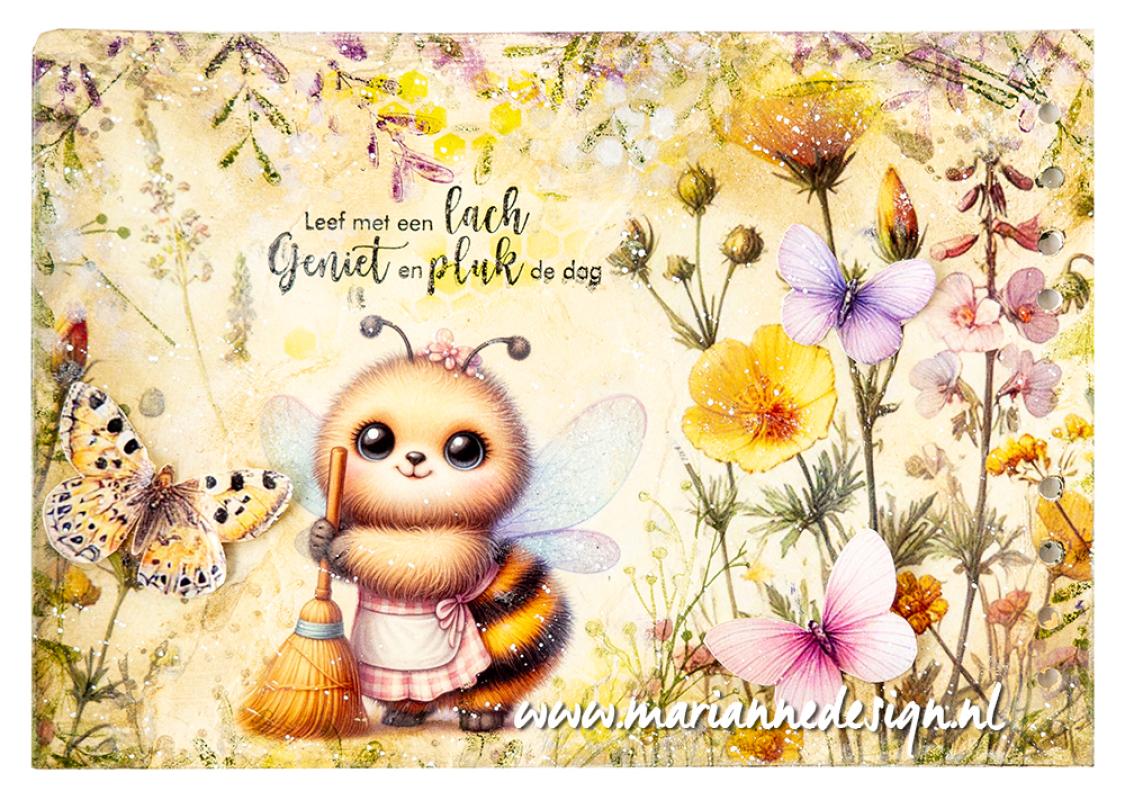 FB2503 12 x one side paper A4 Marianne Design-Art Journaling set - by Fairybells