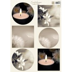 VK9625 one side paper A4 Marianne Design-Condoleance - Candle light