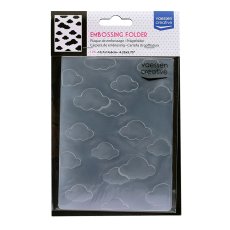 100605-020 Vaessen Creative • Embossing Folder 10,7x14,6cm-Clouds