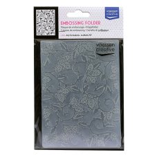 100605-026  Vaessen Creative • Embossing Folder 10,7x14,6cm-  Holly