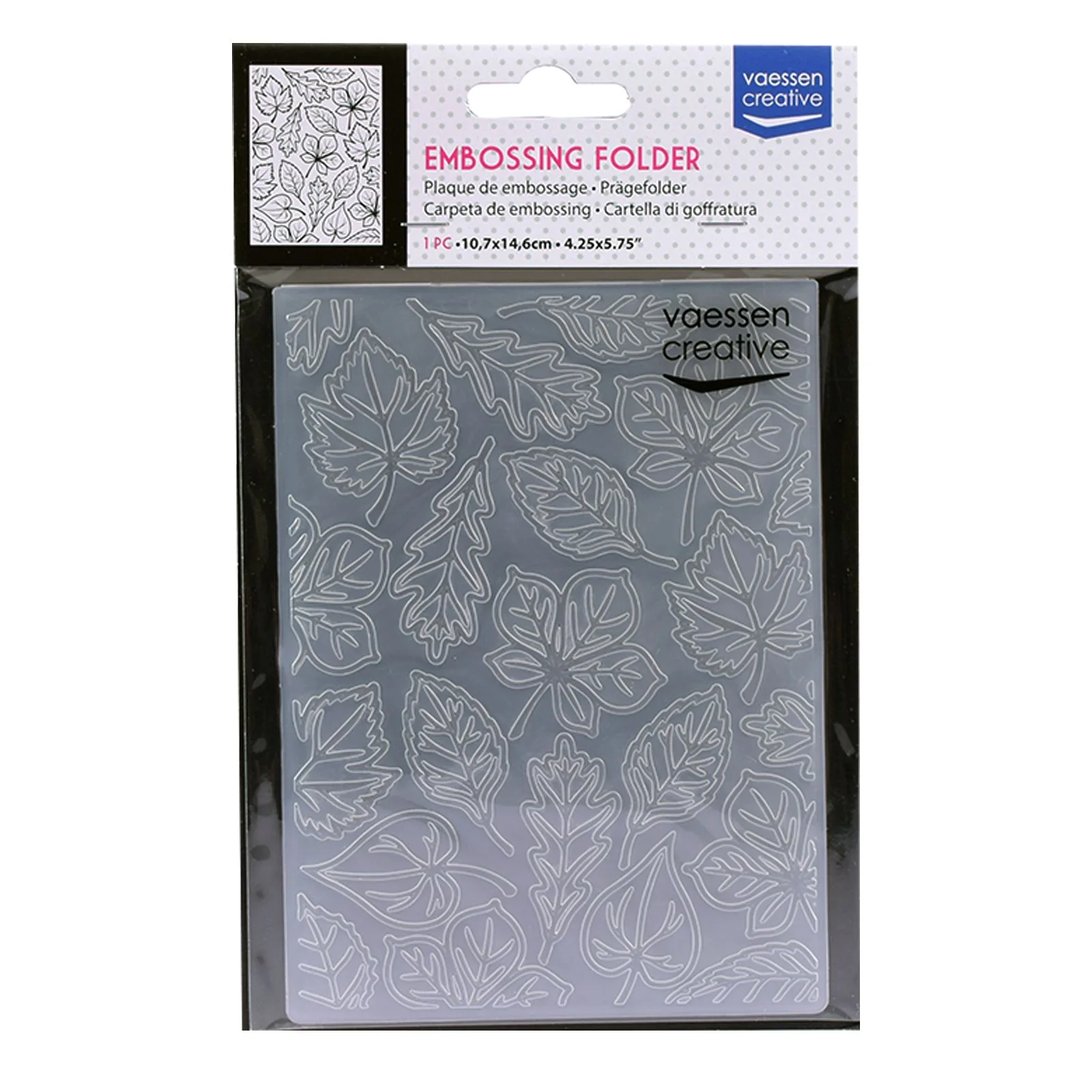 100605-029 Vaessen Creative • Embossing Folder 10,7x14,6cm-Leaves