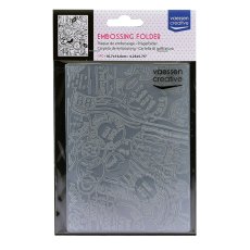 100605-034 Vaessen Creative • Embossing Folder 10,7x14,6cm- Passport