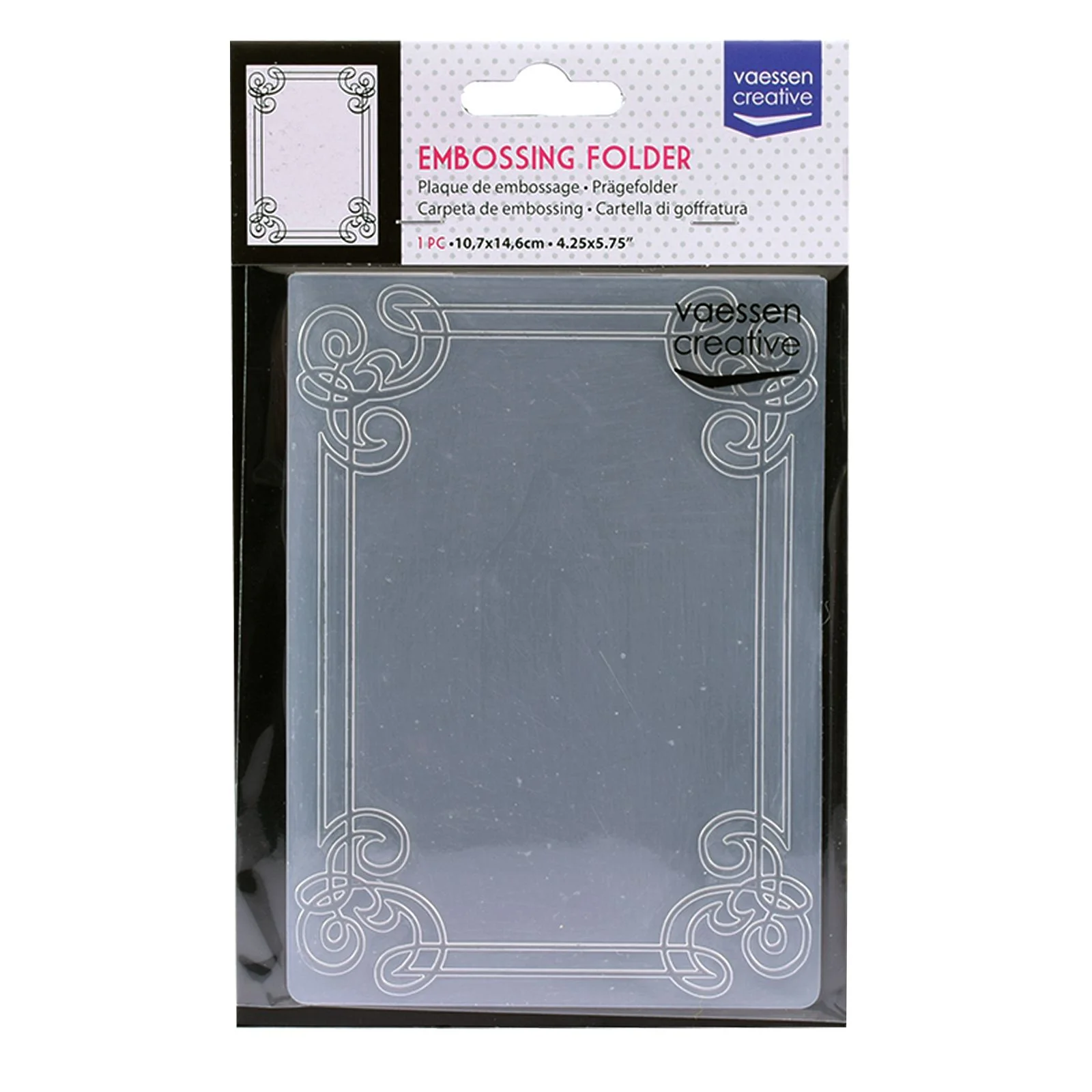 100605-036 Vaessen Creative • Embossing Folder 10,7x14,6cm- Ornate