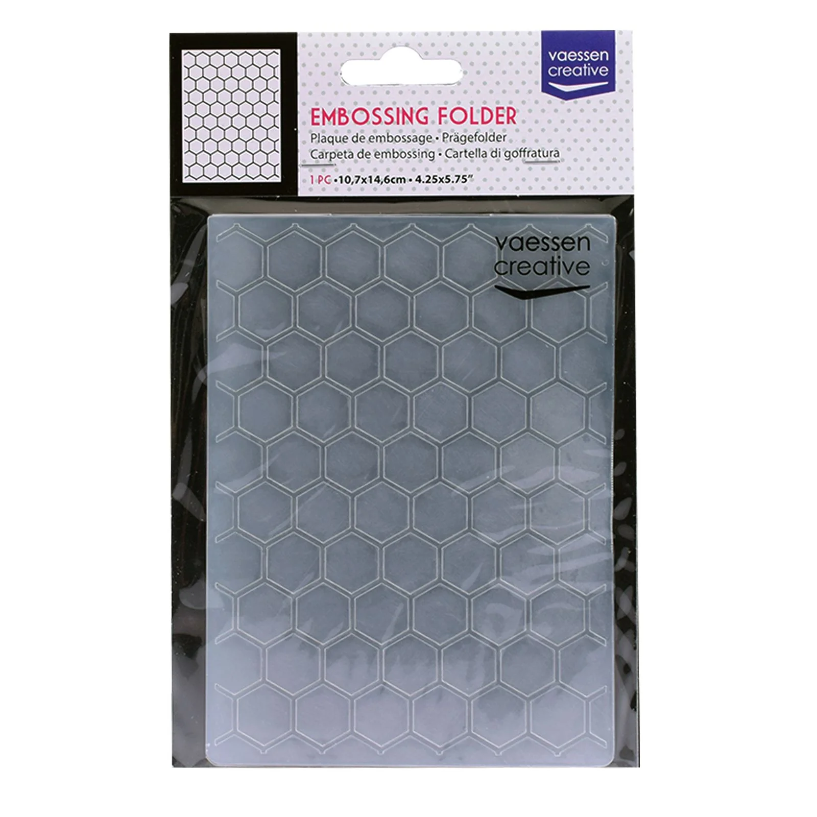 100605-037 Vaessen Creative • Embossing Folder 10,7x14,6cm- Honeycomb