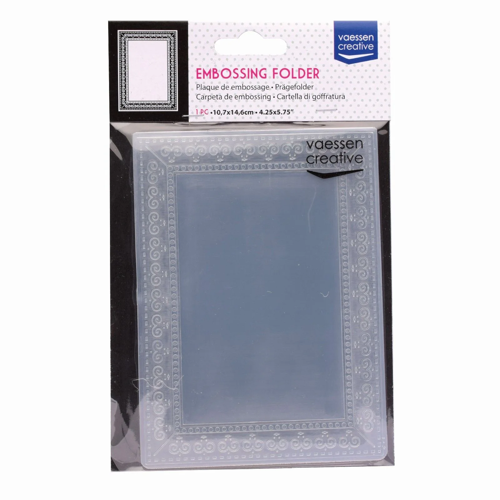 100605-203 Vaessen Creative • Embossing Folder 10,7x14,6cm- Picture Frame