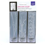 100606-011 Vaessen Creative • Embossing Folder 3 pcs- Nature Border Set