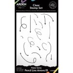 ACSCS0007 Maker Series 4x6 Inch Clear Stamp Set -Pencil Line Arrows 01 (18pcs)