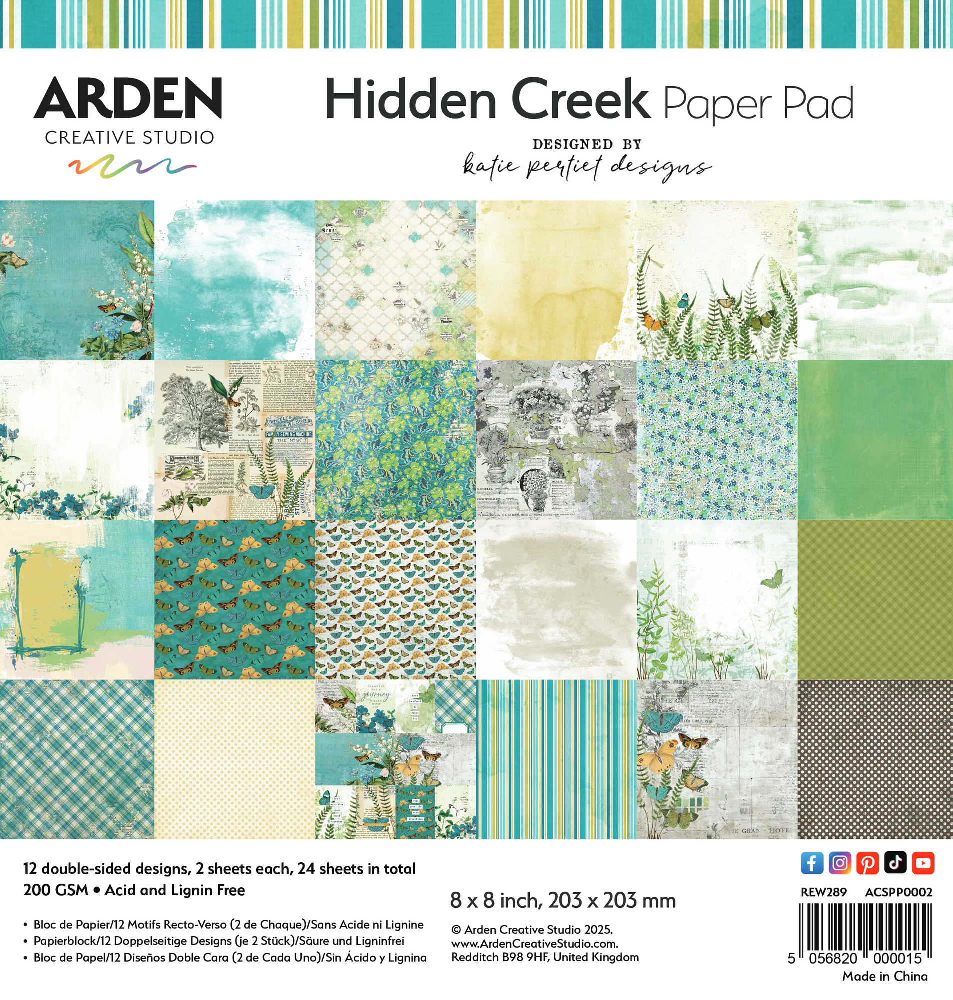 ACSPP0001 Hidden Creek 12x12 Inch Paper Pad