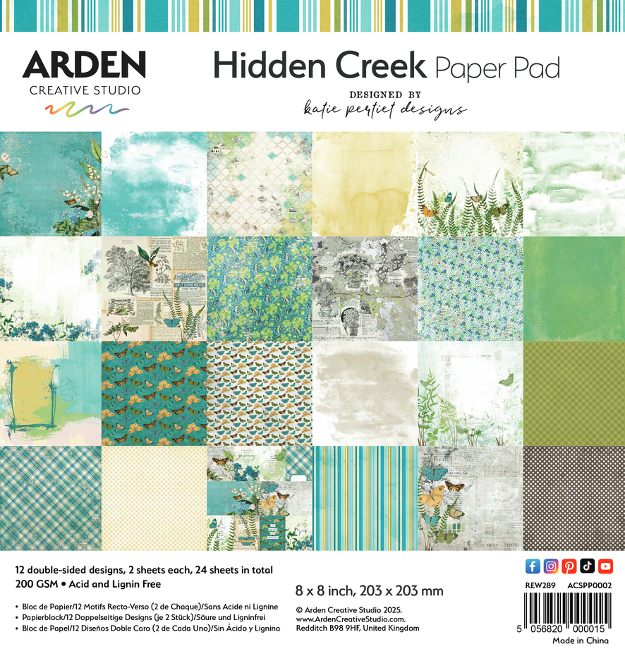 ACSPP0002 Hidden Creek 8x8 Inch Paper Pad