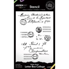 ACSST0004 Maker Series 4x6 Inch Stencil - Maker Series -Letter Box Collage
