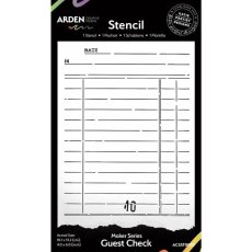 ACSST0005 Maker Series 4x6 Inch Stencil - Maker Series -Guest Check